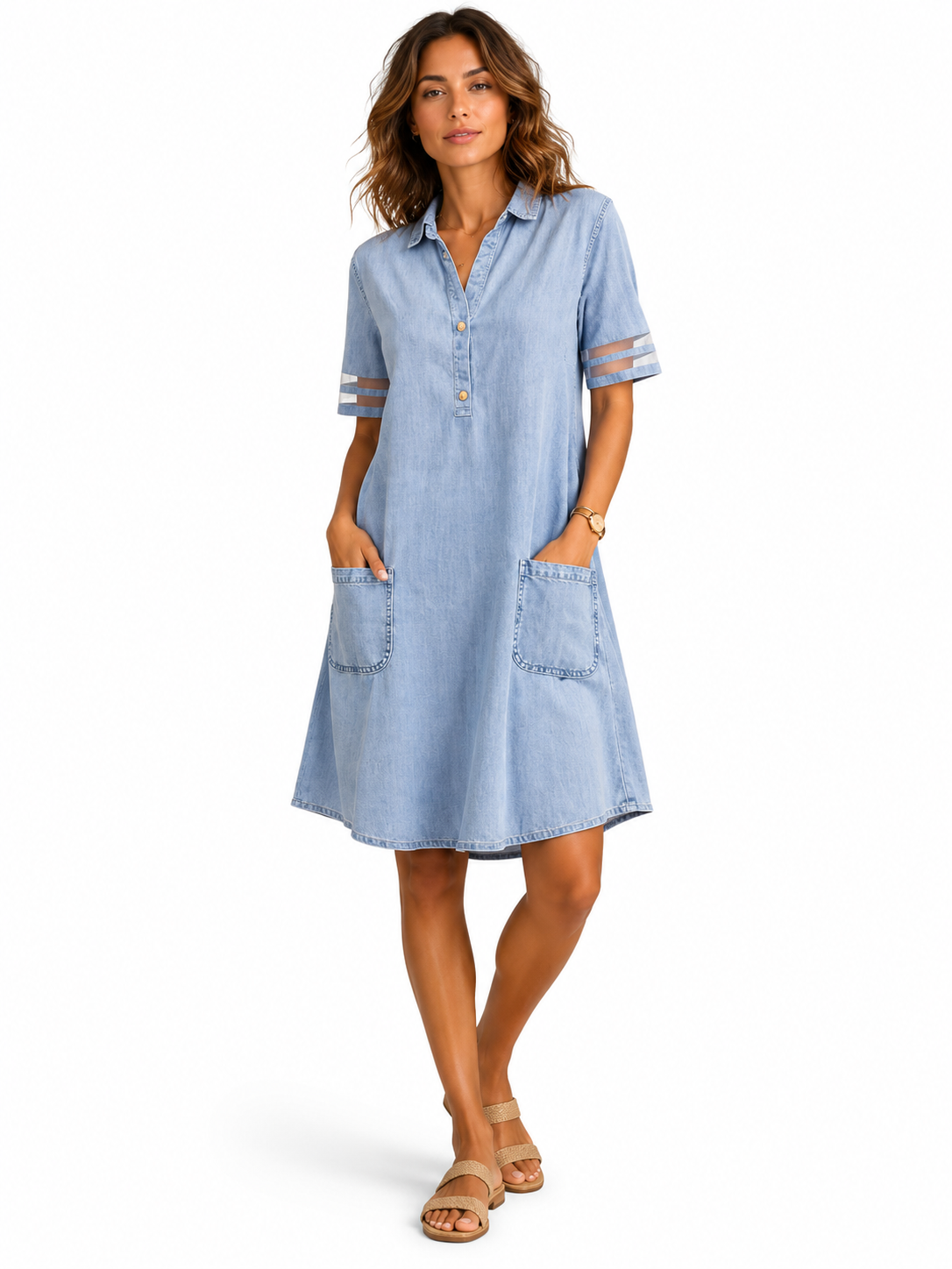 Lucia - Robe en Jean qui met en Valeur la Silhouette