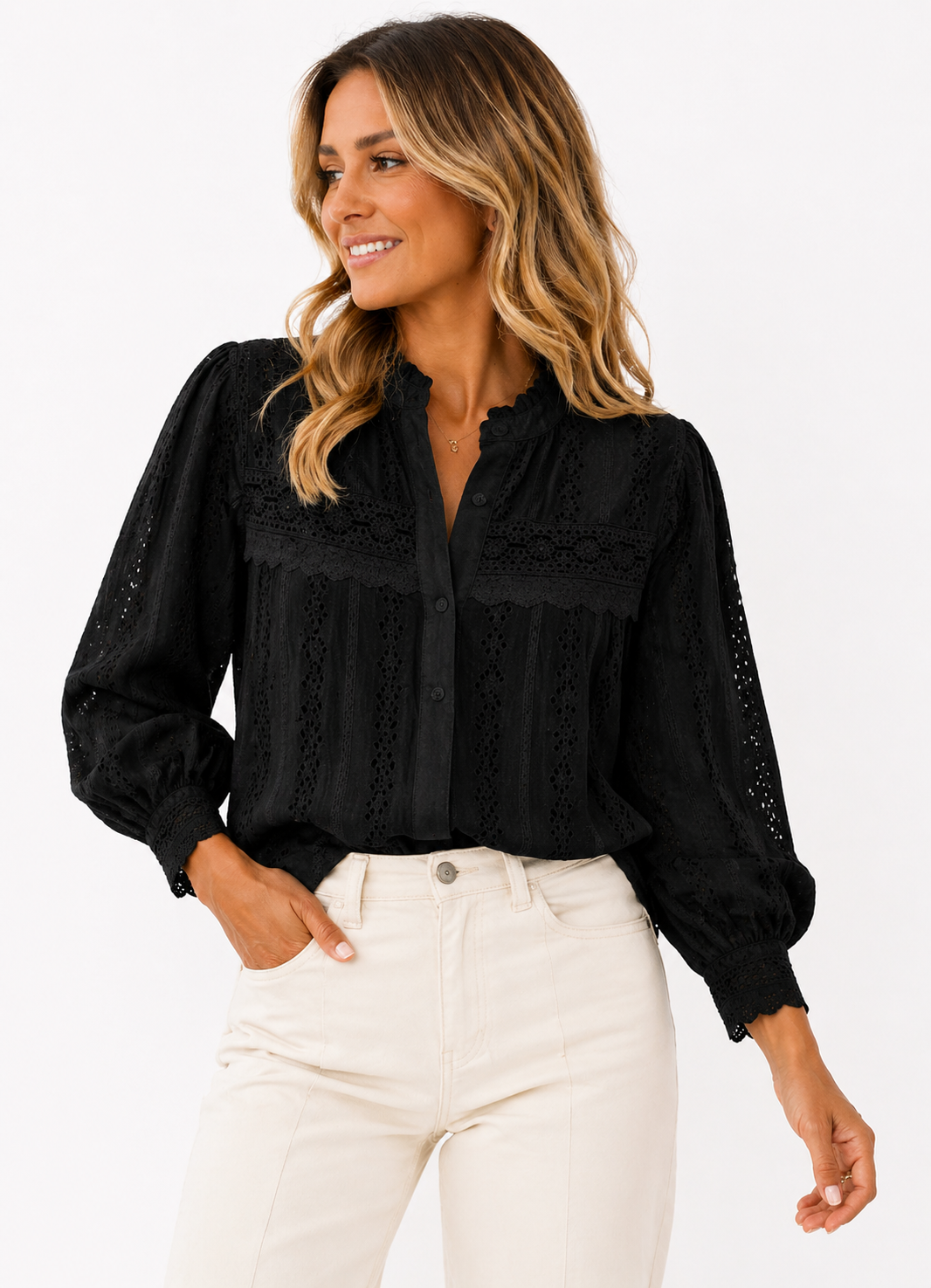 Blouse Élégante Brodée