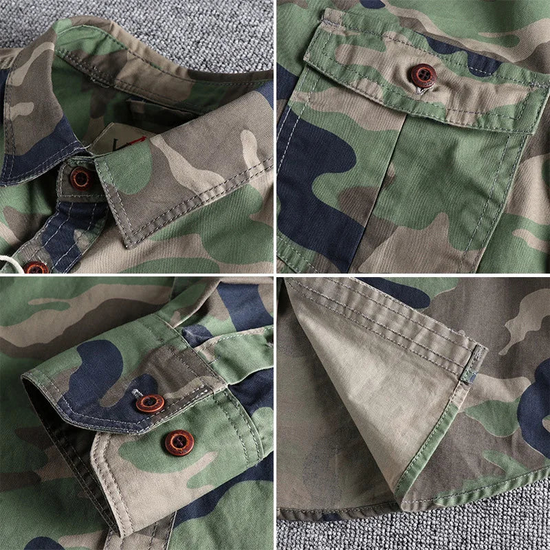 Adrie | Chemise Camouflage – Style Décontracté à Boutons