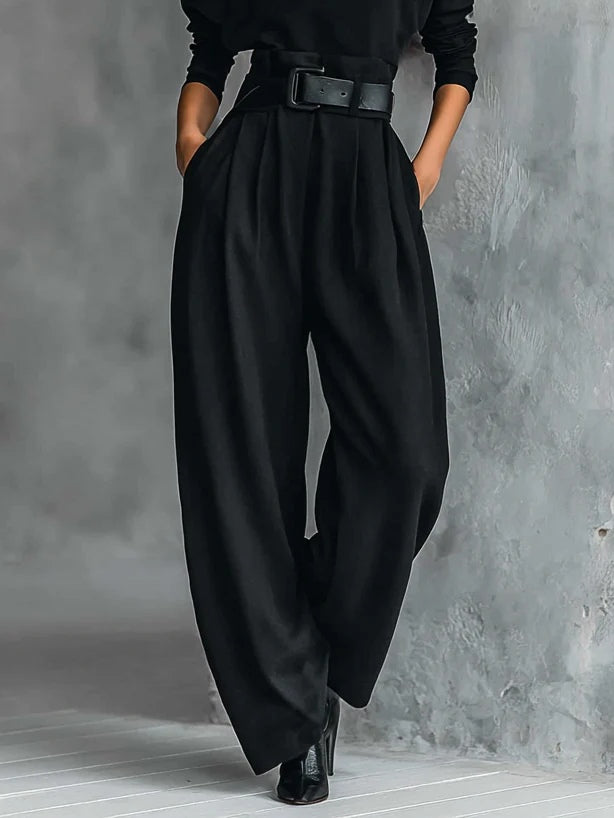 Lisa | Ensemble 2 Pièces Noir Avec Ceinture