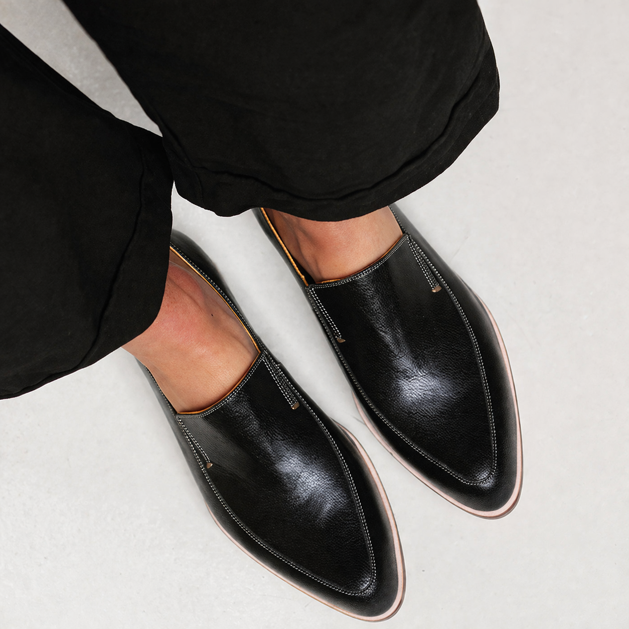 Zofia| Mocassin Patchwork Noir