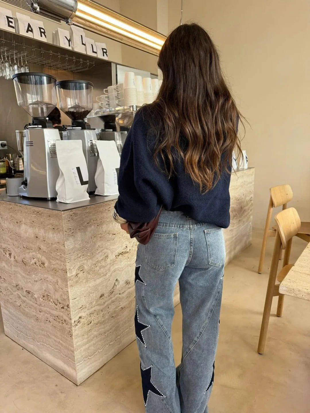 Pantalon Chic à Étoiles
