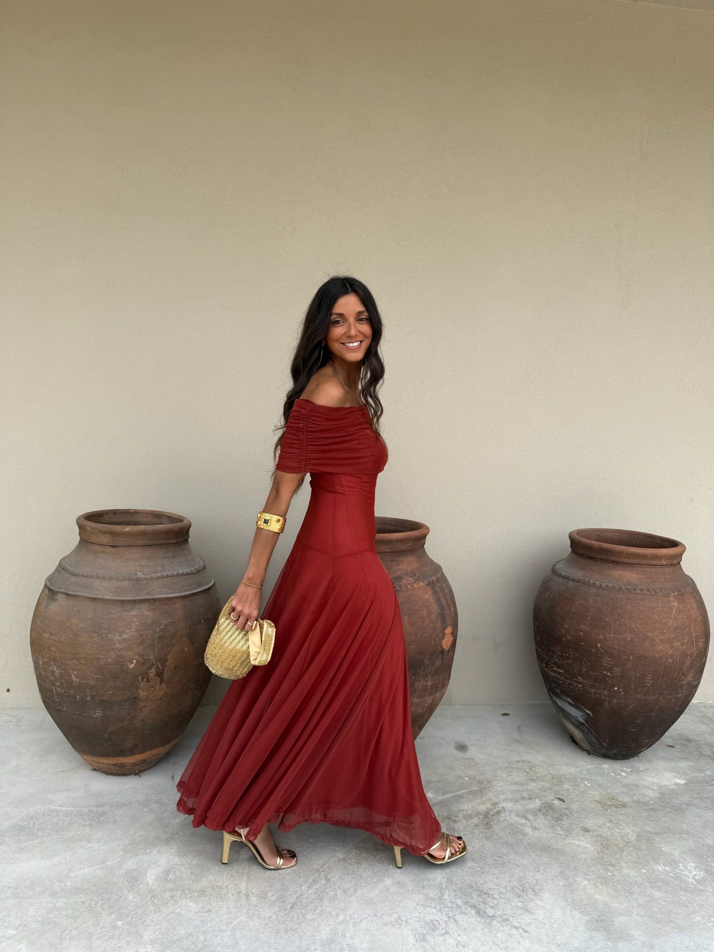Robe Toledo Couleur Terre Cuite