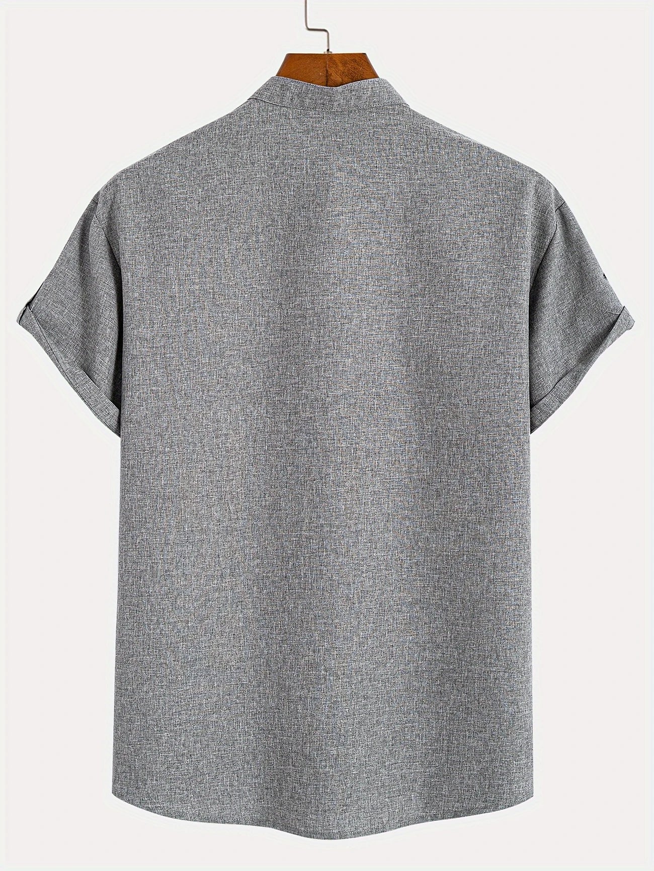 Leblanc | Chemise Élégante à Manches Courtes et Col Montant