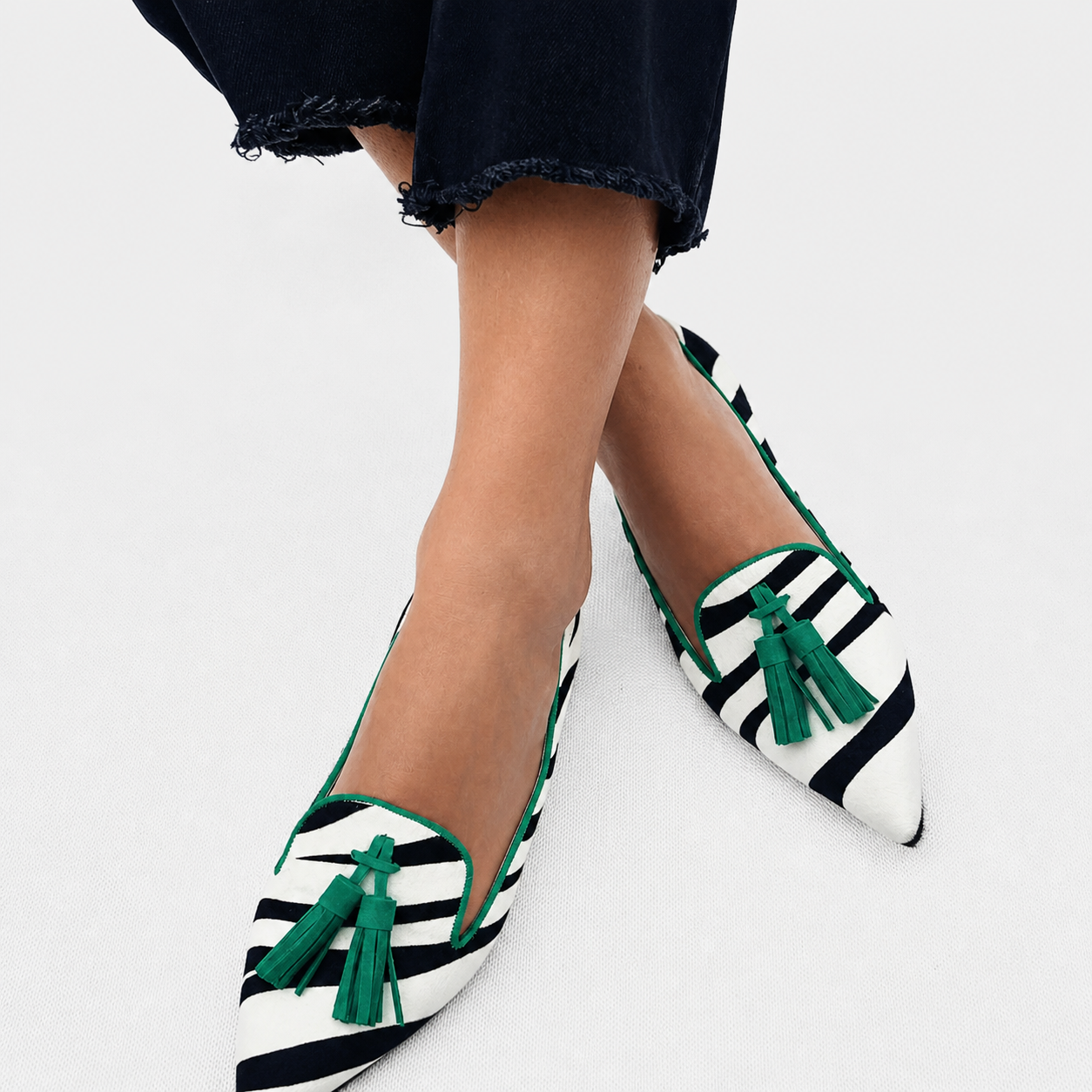 Riane | Mocassini Zèbre Vert