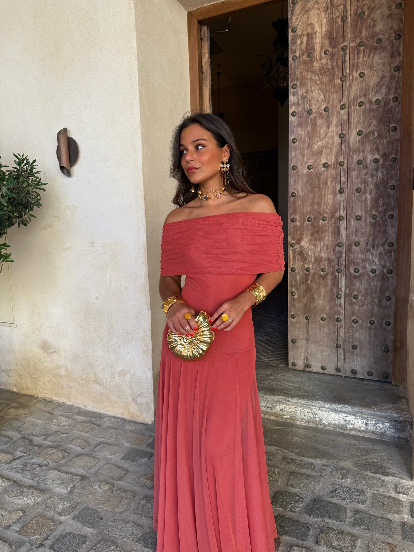 Robe Toledo Couleur Terre Cuite Claire
