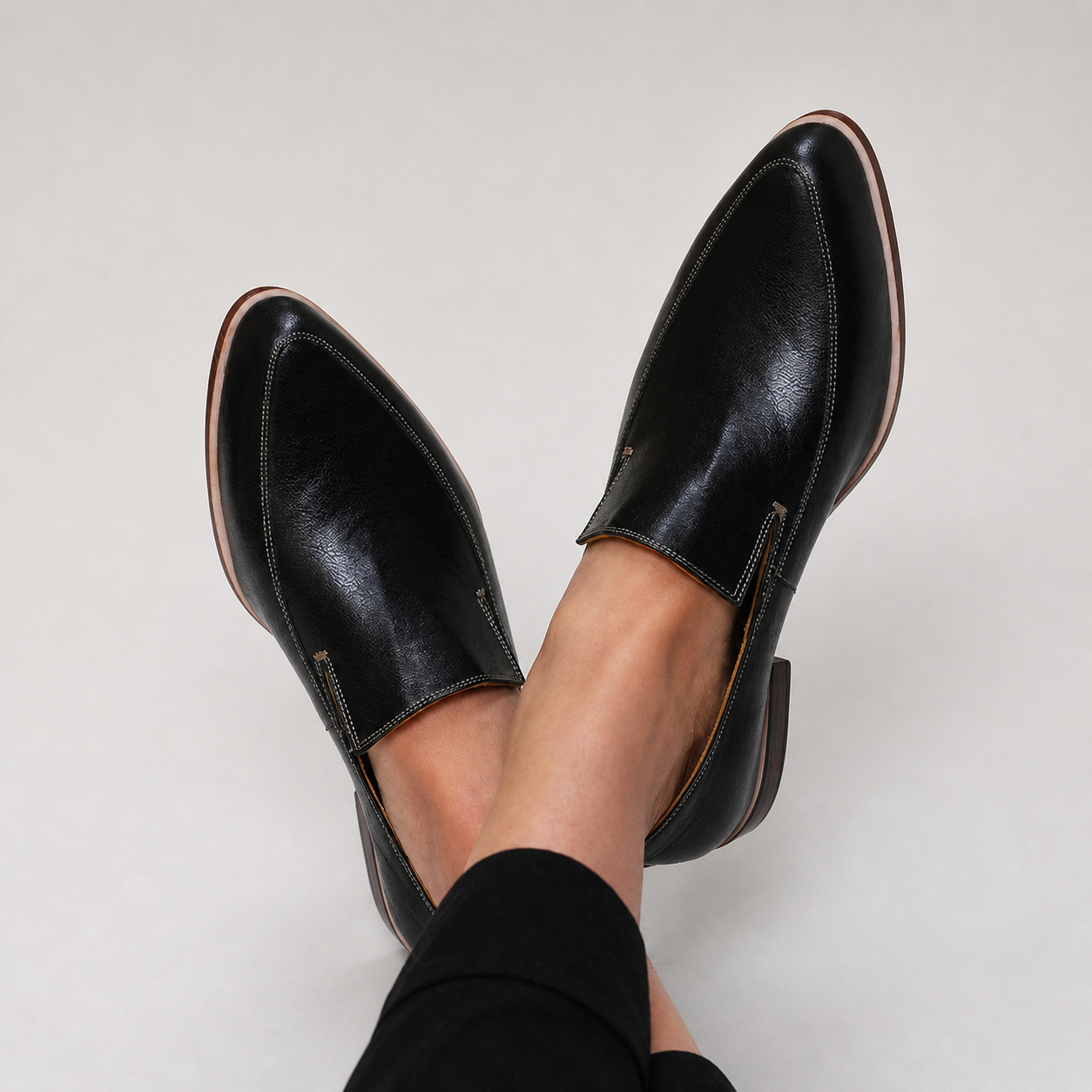 Zofia| Mocassin Patchwork Noir