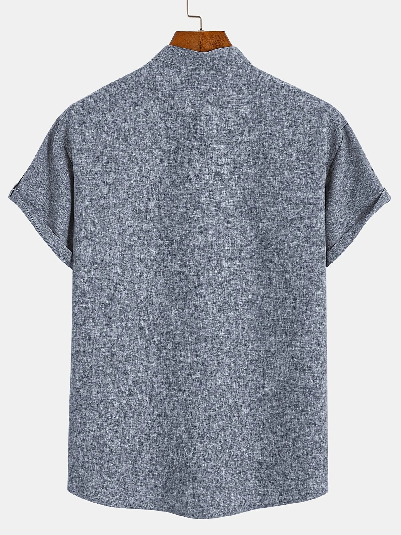Leblanc | Chemise Élégante à Manches Courtes et Col Montant