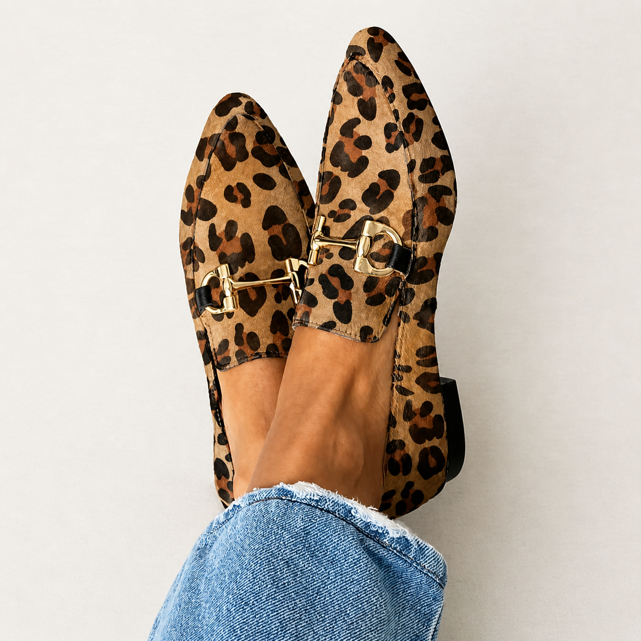 Gia - Mocassins Léopard Élégants