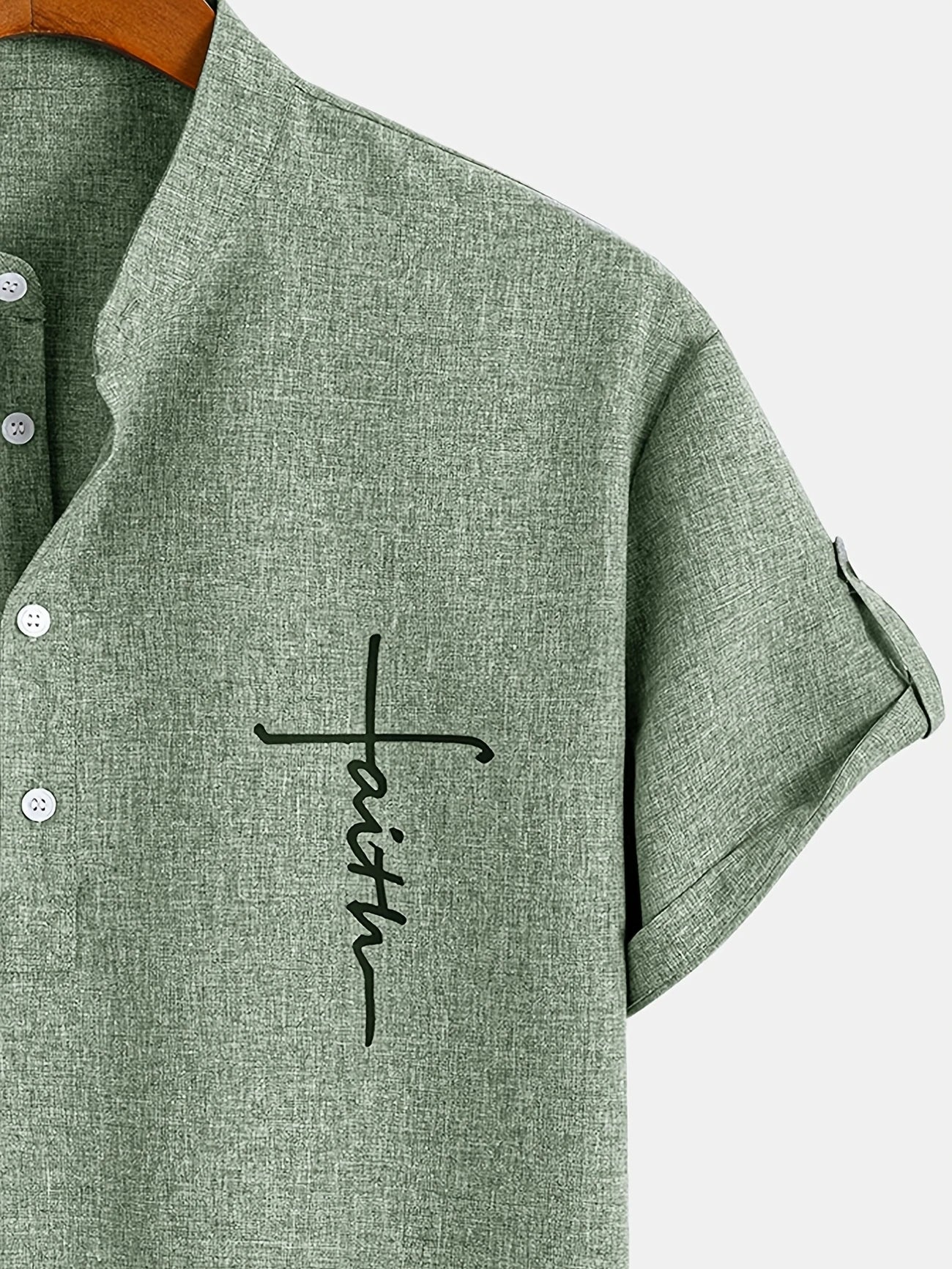 Leblanc | Chemise Élégante à Manches Courtes et Col Montant