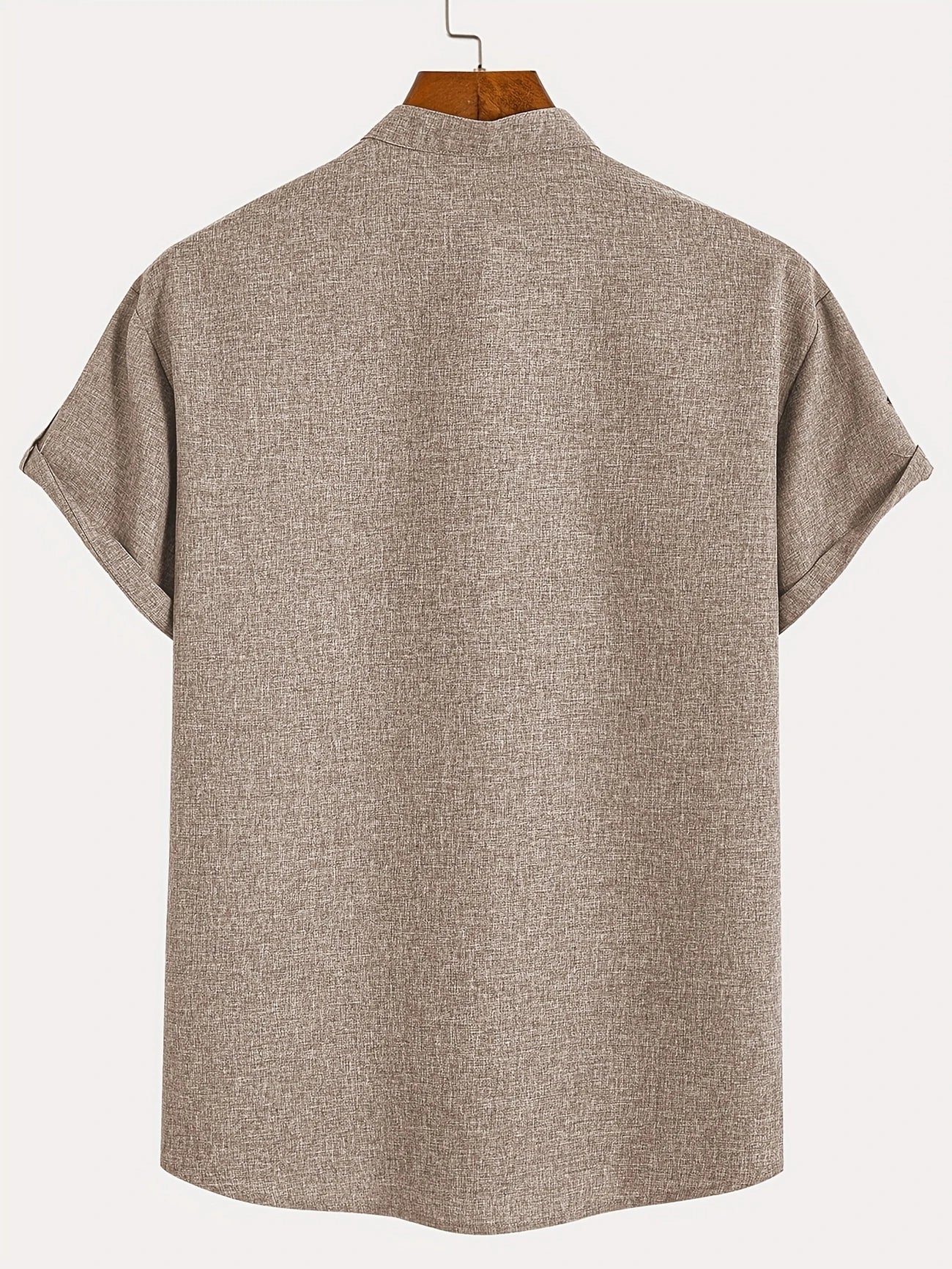 Leblanc | Chemise Élégante à Manches Courtes et Col Montant
