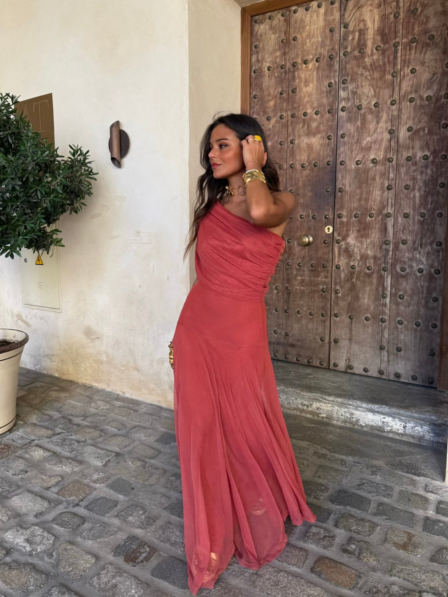 Robe Toledo Couleur Terre Cuite Claire