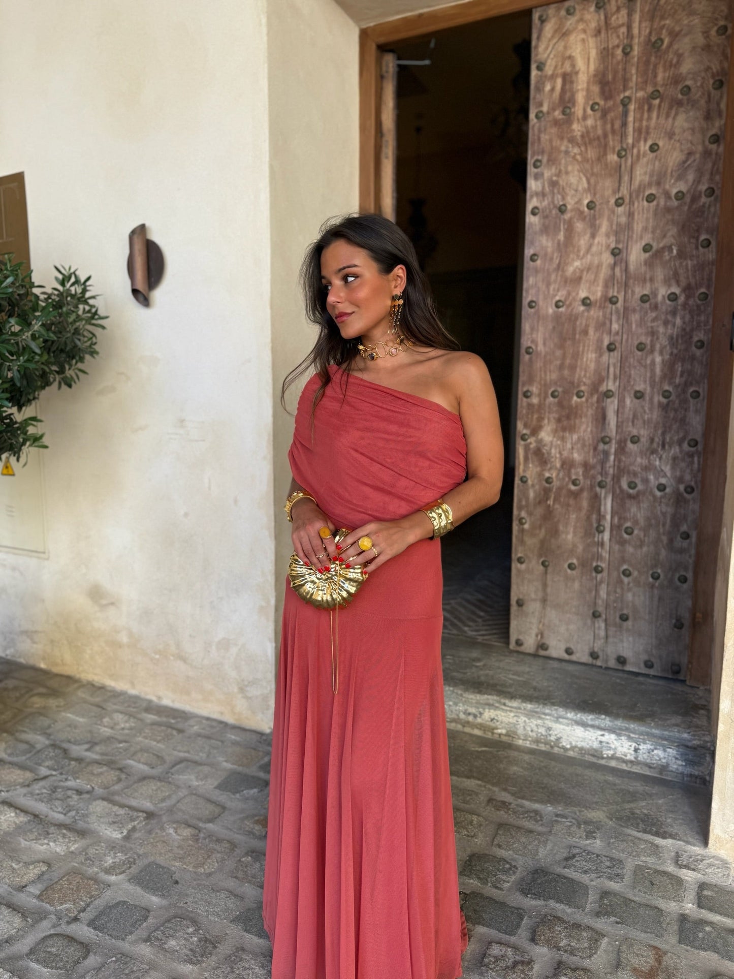 Robe Toledo Couleur Terre Cuite Claire