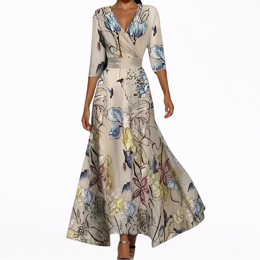 Emilia | Elegante vestido largo floral