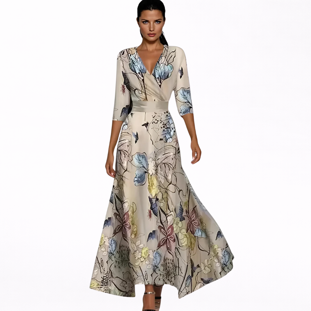 Emilia | Elegante vestido largo floral