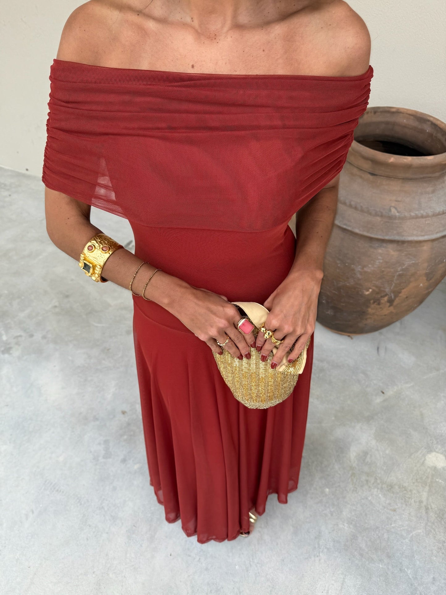 Robe Toledo Couleur Terre Cuite