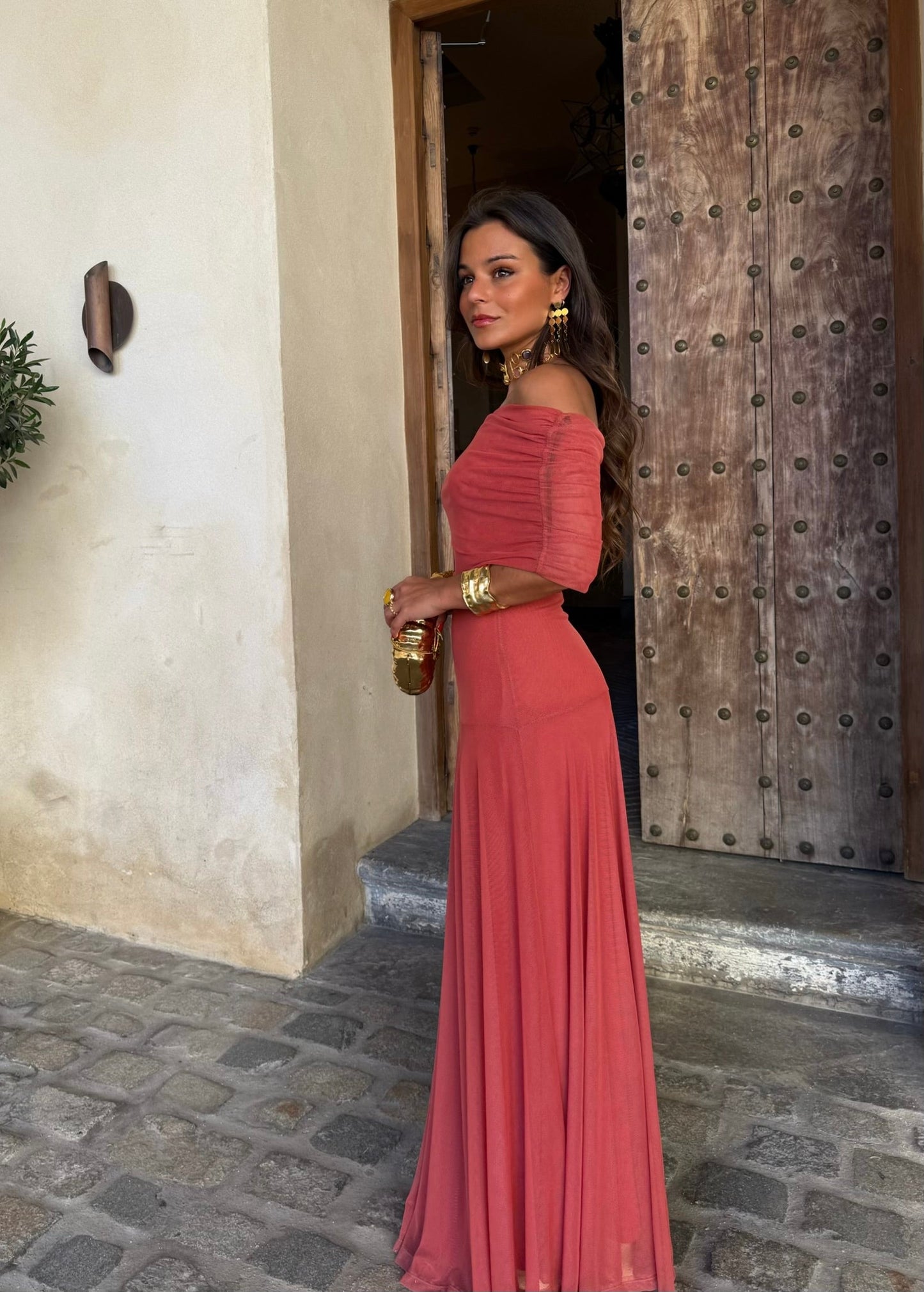 Robe Toledo Couleur Terre Cuite Claire