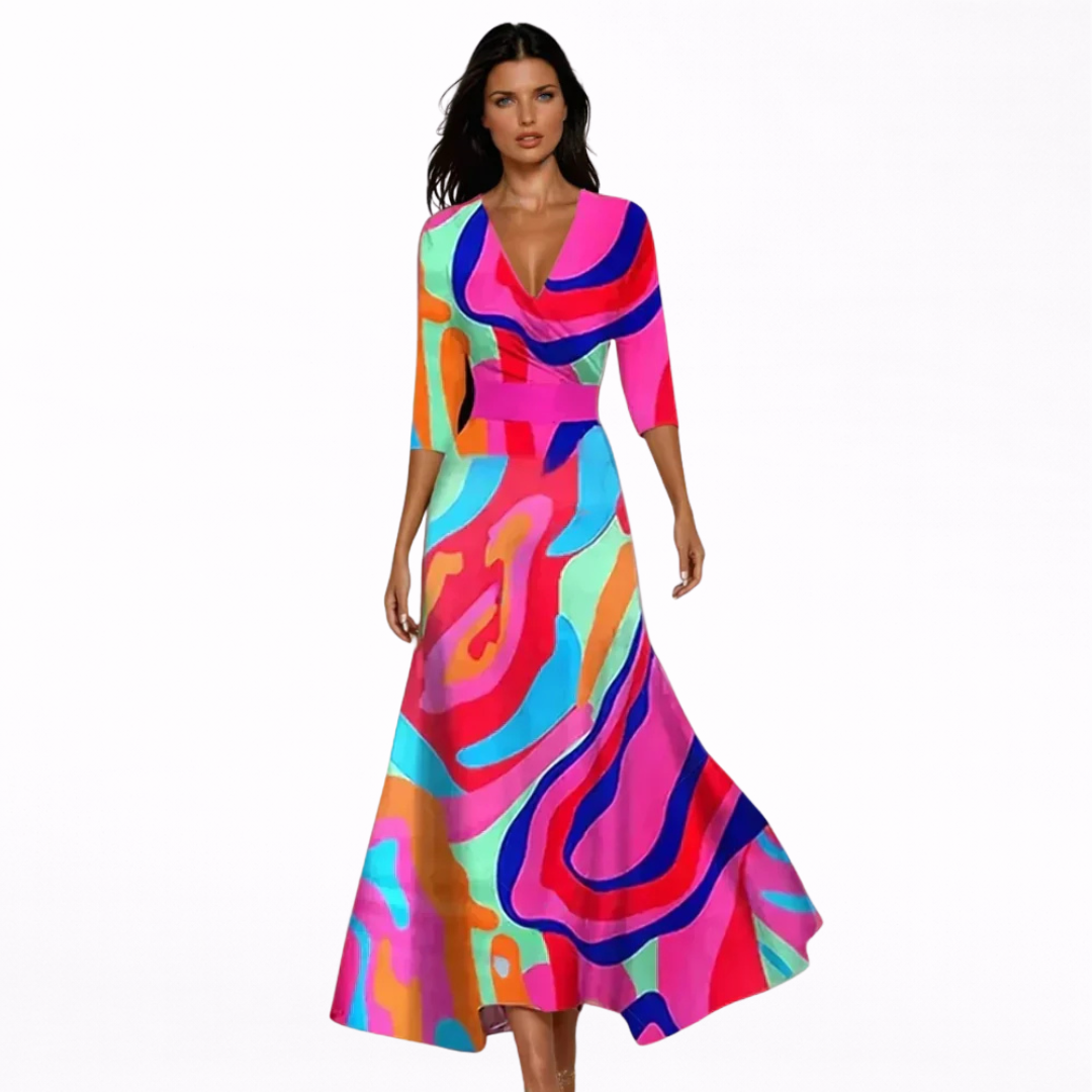 Emilia | Elegante vestido largo floral