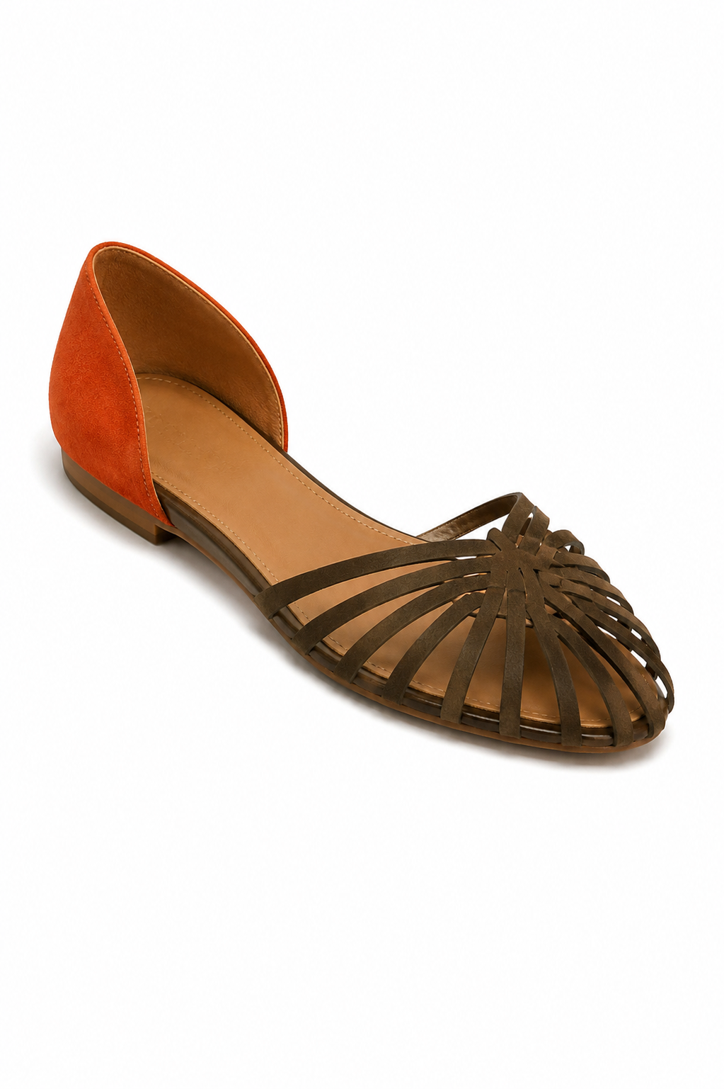 Sandales Gravées Avec Détail Bicolore