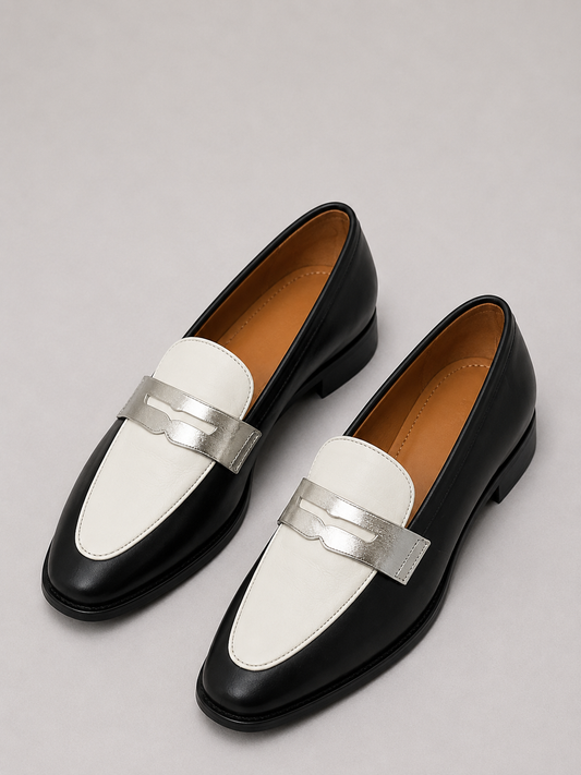 Xara | Mocassins Noirs Métallisés
