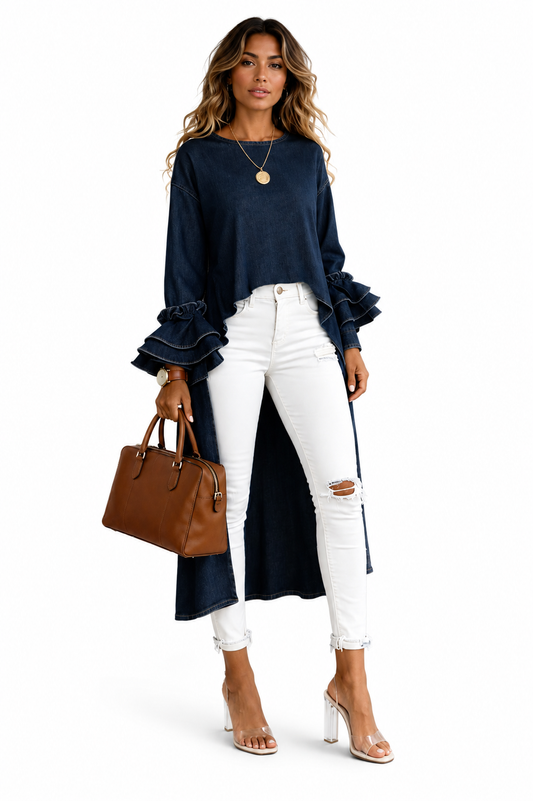 Ashley | Chemisier Style Chemise Décontracté