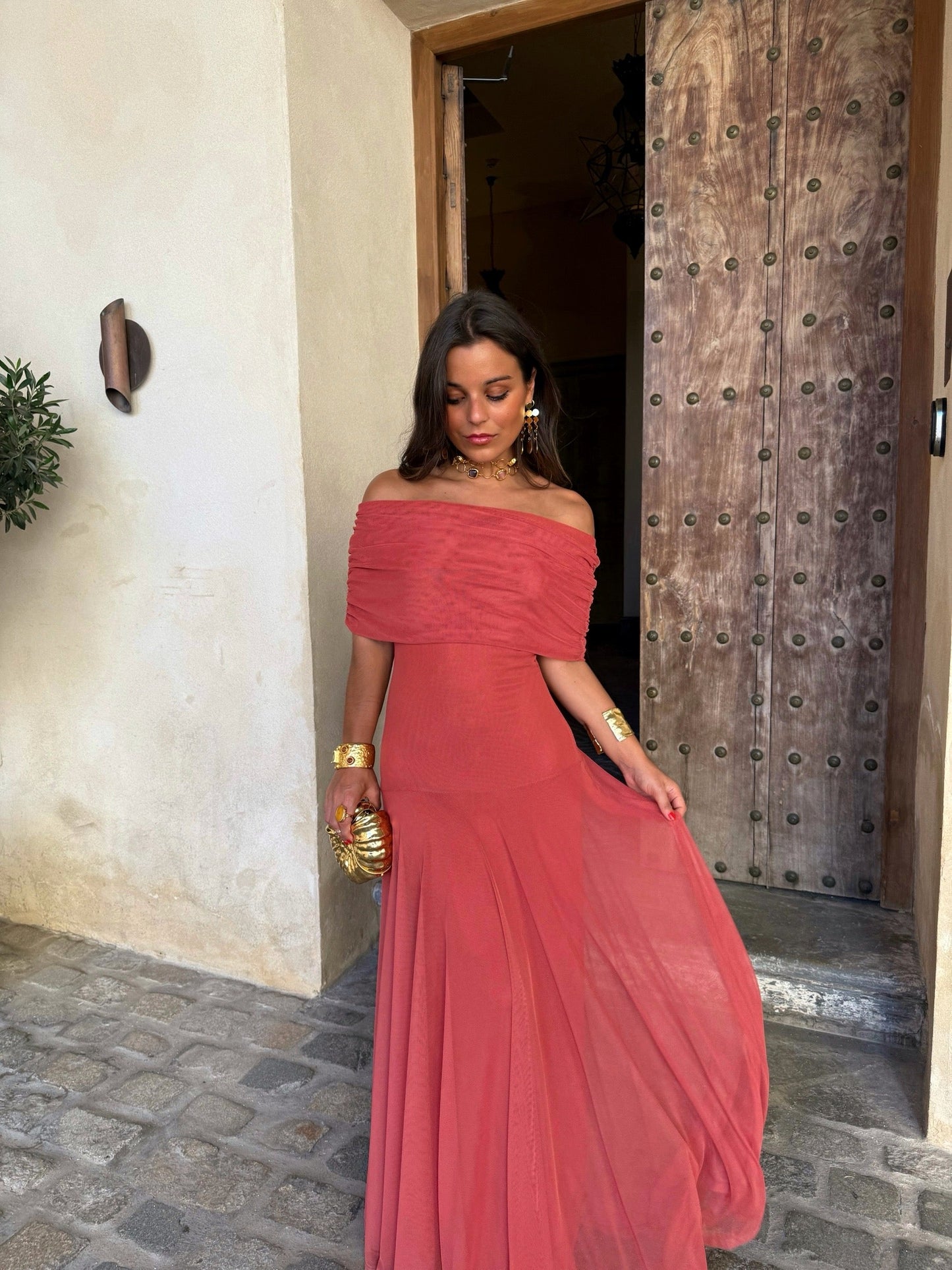 Robe Toledo Couleur Terre Cuite Claire