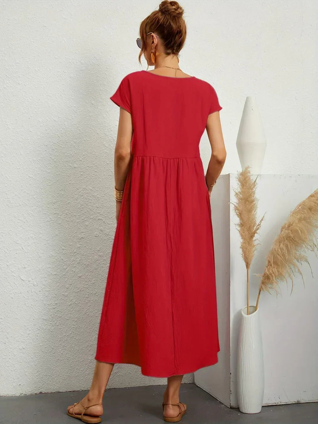 Gabriela™ | Robe Midi Fluide à l'Élégance Intemporelle