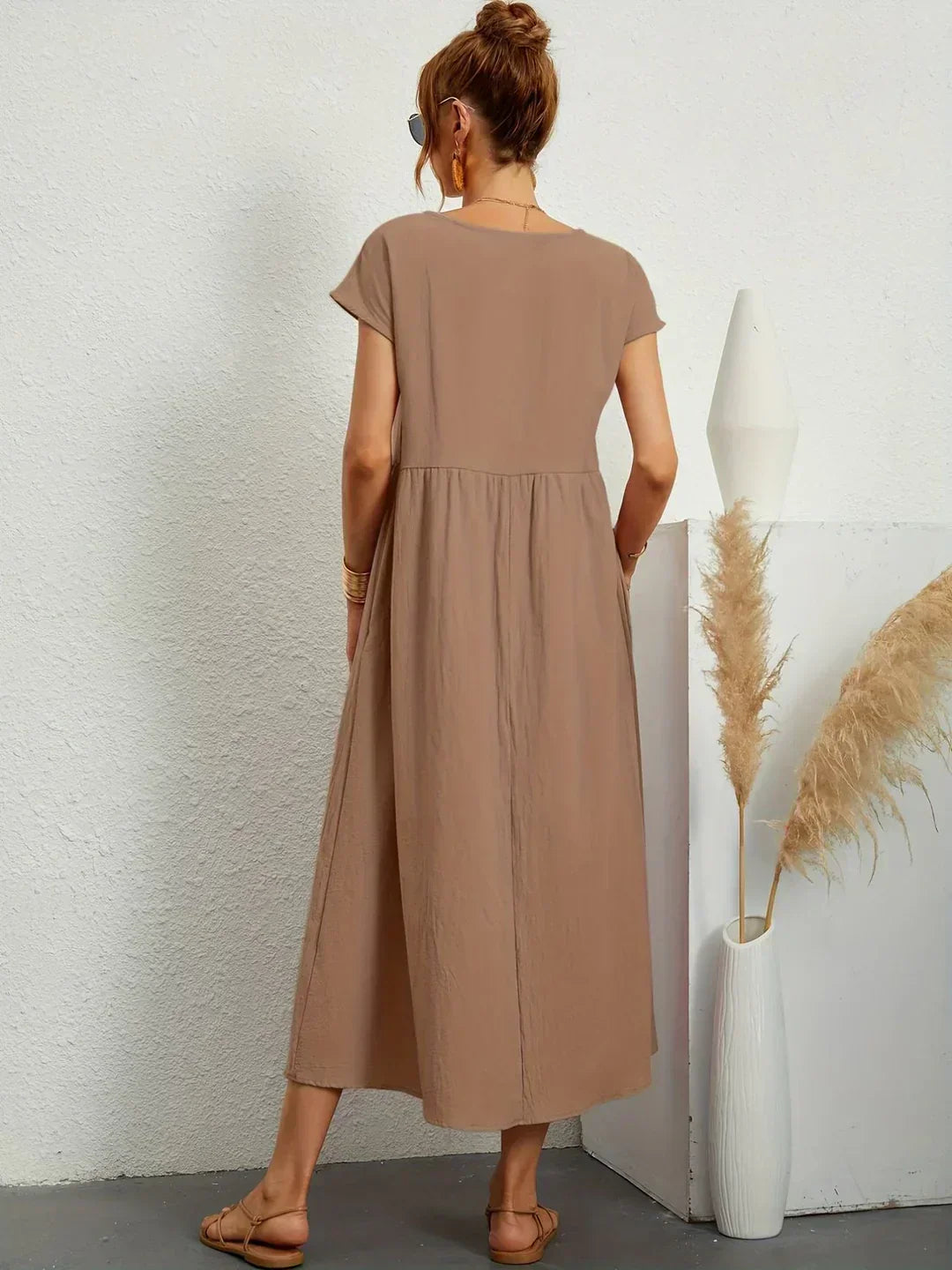 Gabriela™ | Robe Midi Fluide à l'Élégance Intemporelle