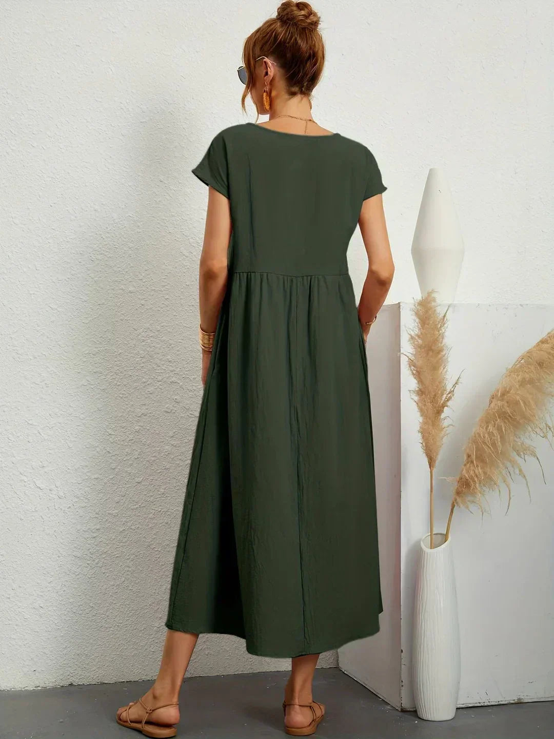Gabriela™ | Robe Midi Fluide à l'Élégance Intemporelle