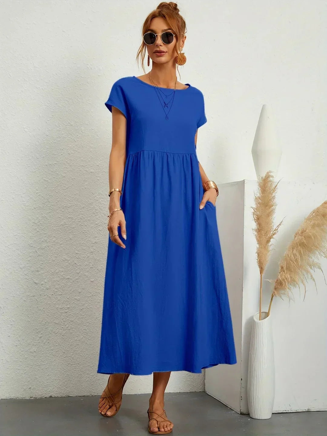 Gabriela™ | Robe Midi Fluide à l'Élégance Intemporelle