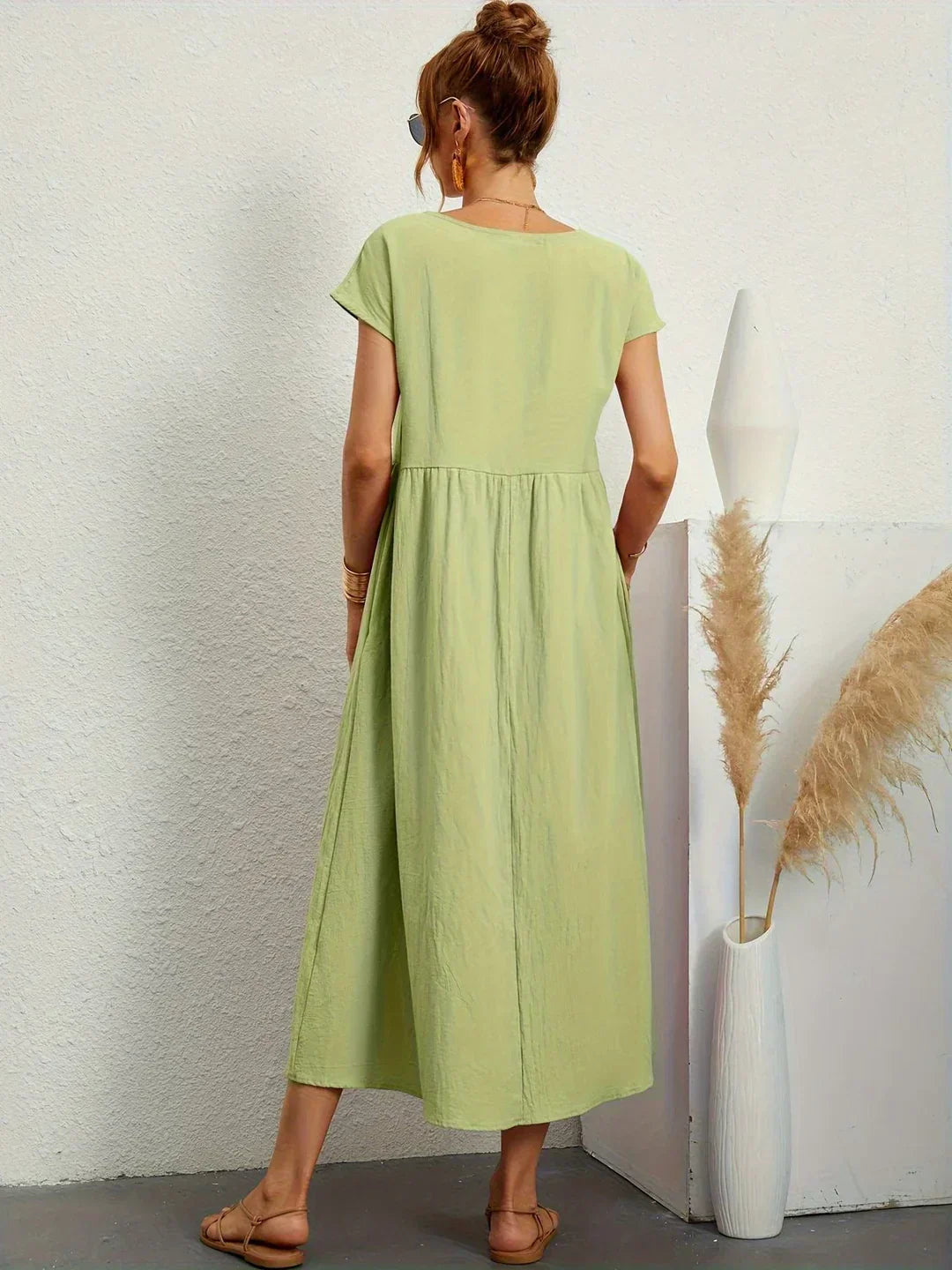 Gabriela™ | Robe Midi Fluide à l'Élégance Intemporelle