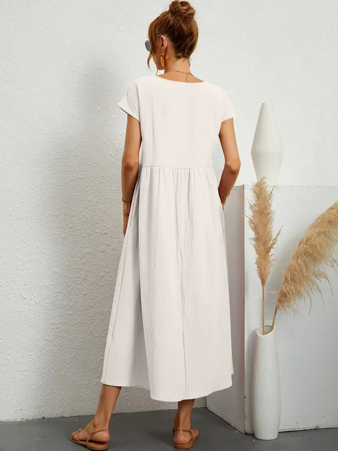 Gabriela™ | Robe Midi Fluide à l'Élégance Intemporelle
