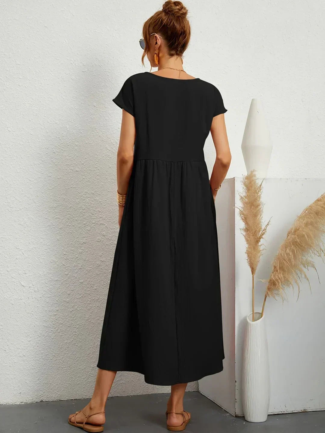 Gabriela™ | Robe Midi Fluide à l'Élégance Intemporelle