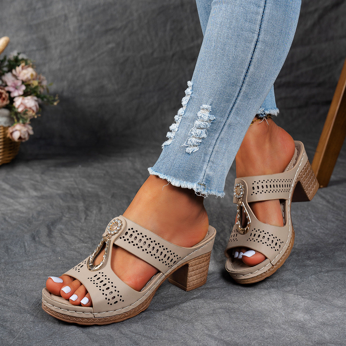 Isabella | Sandales Orthopédiques Confortables à Talon Haut