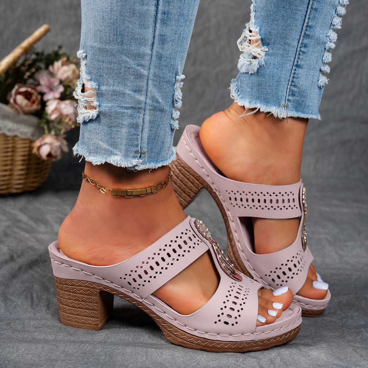 Isabella | Sandales Orthopédiques Confortables à Talon Haut