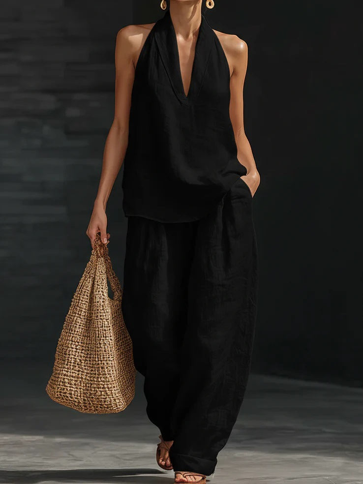 Paulina | Ensemble Sans Manches avec Pantalon Large