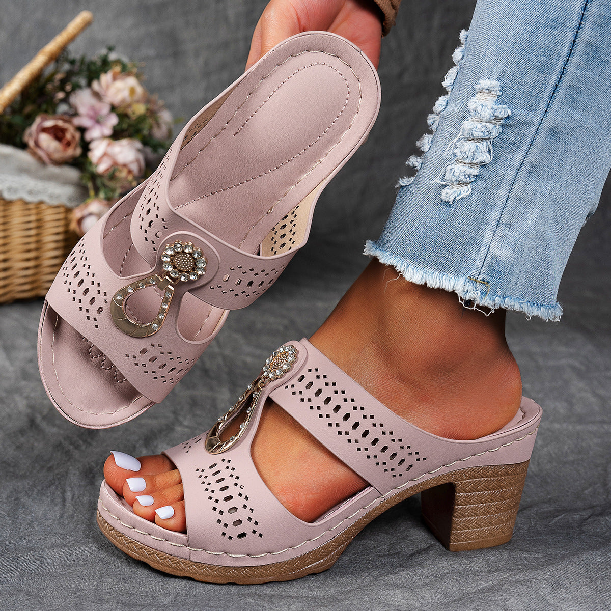 Isabella | Sandales Orthopédiques Confortables à Talon Haut