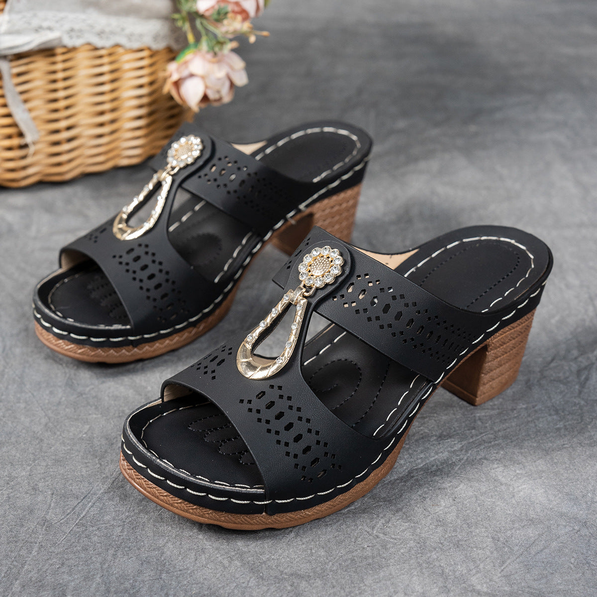 Isabella | Sandales Orthopédiques Confortables à Talon Haut