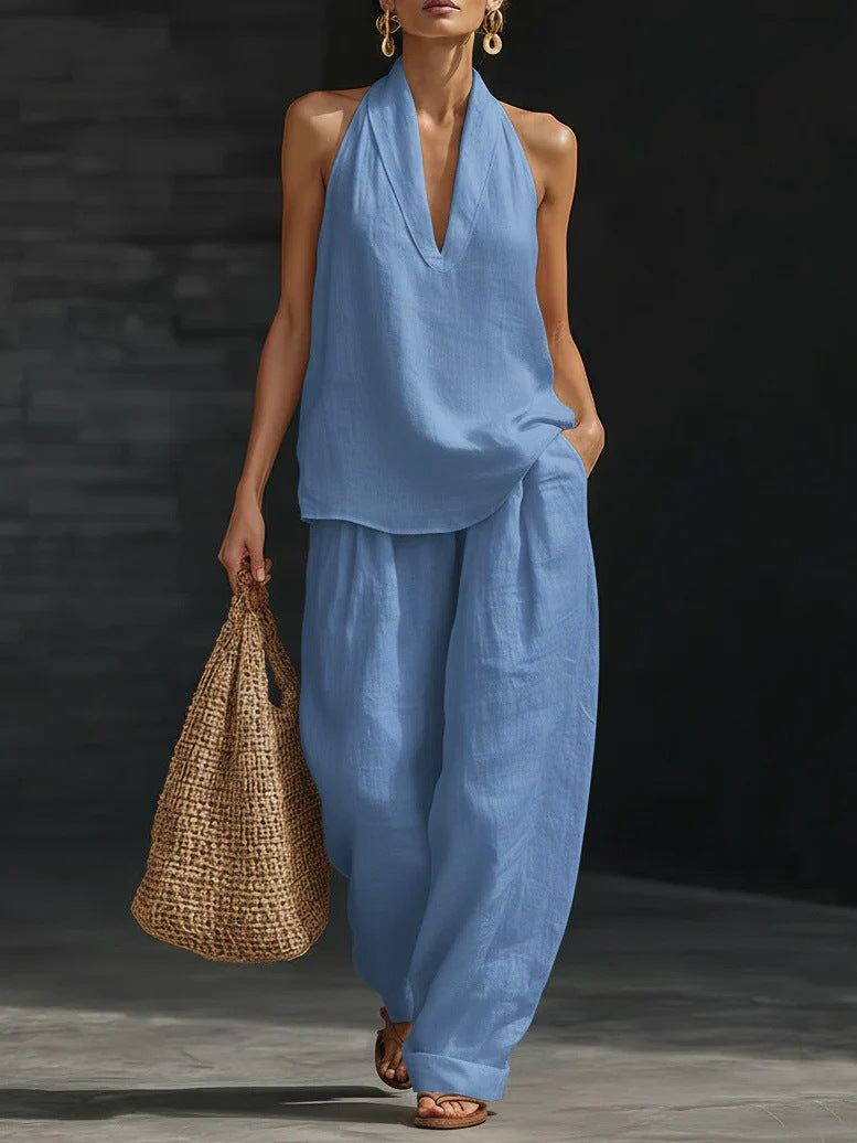 Paulina | Ensemble Sans Manches avec Pantalon Large