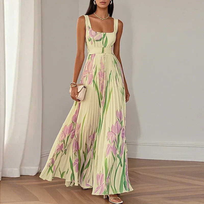 Oriah | Robe Longue Trapèze à Fleurs