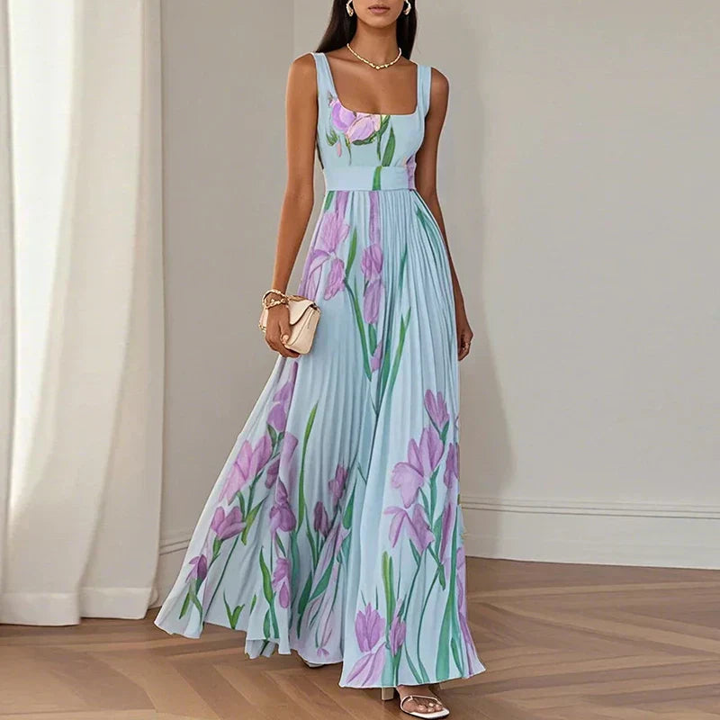 Oriah | Robe Longue Trapèze à Fleurs