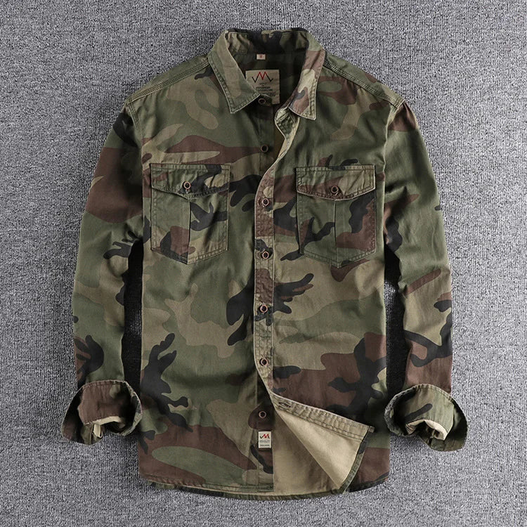 Adrie | Chemise Camouflage – Style Décontracté à Boutons