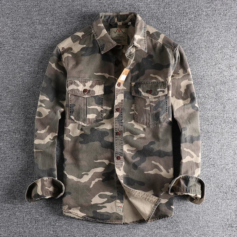 Adrie | Chemise Camouflage – Style Décontracté à Boutons
