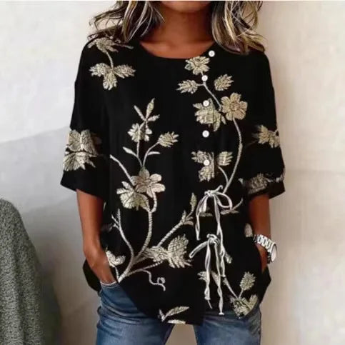 Célestina | Chemise Fleurie Élégante
