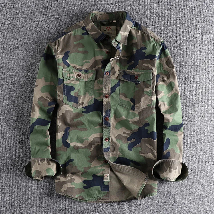 Adrie | Chemise Camouflage – Style Décontracté à Boutons