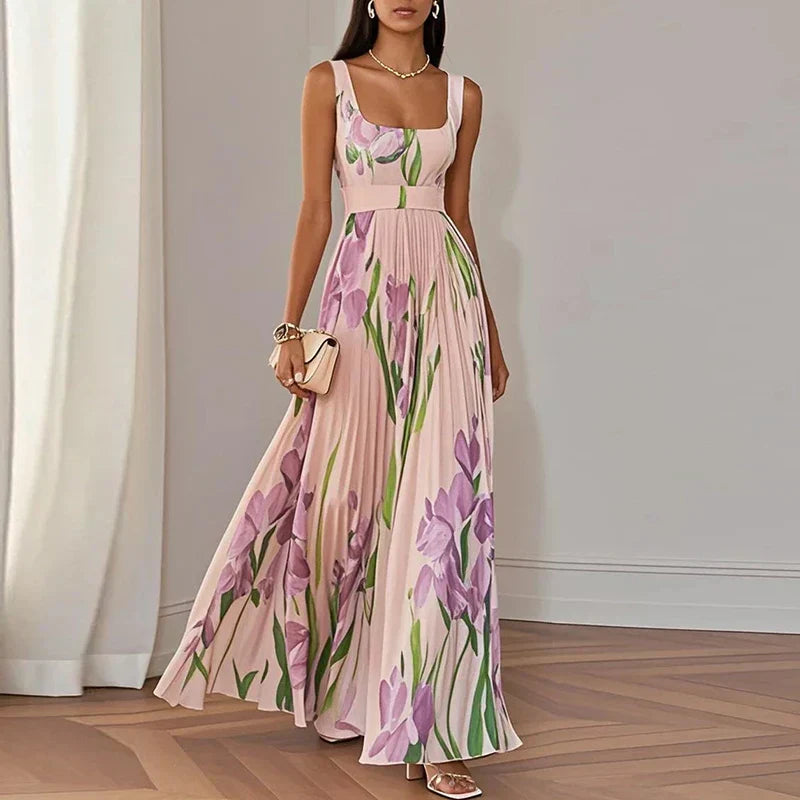 Oriah | Robe Longue Trapèze à Fleurs