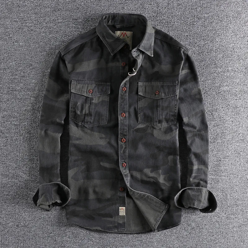 Adrie | Chemise Camouflage – Style Décontracté à Boutons