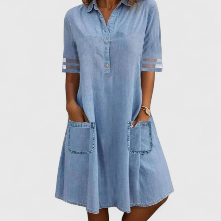Lucia - Robe en Jean qui met en Valeur la Silhouette