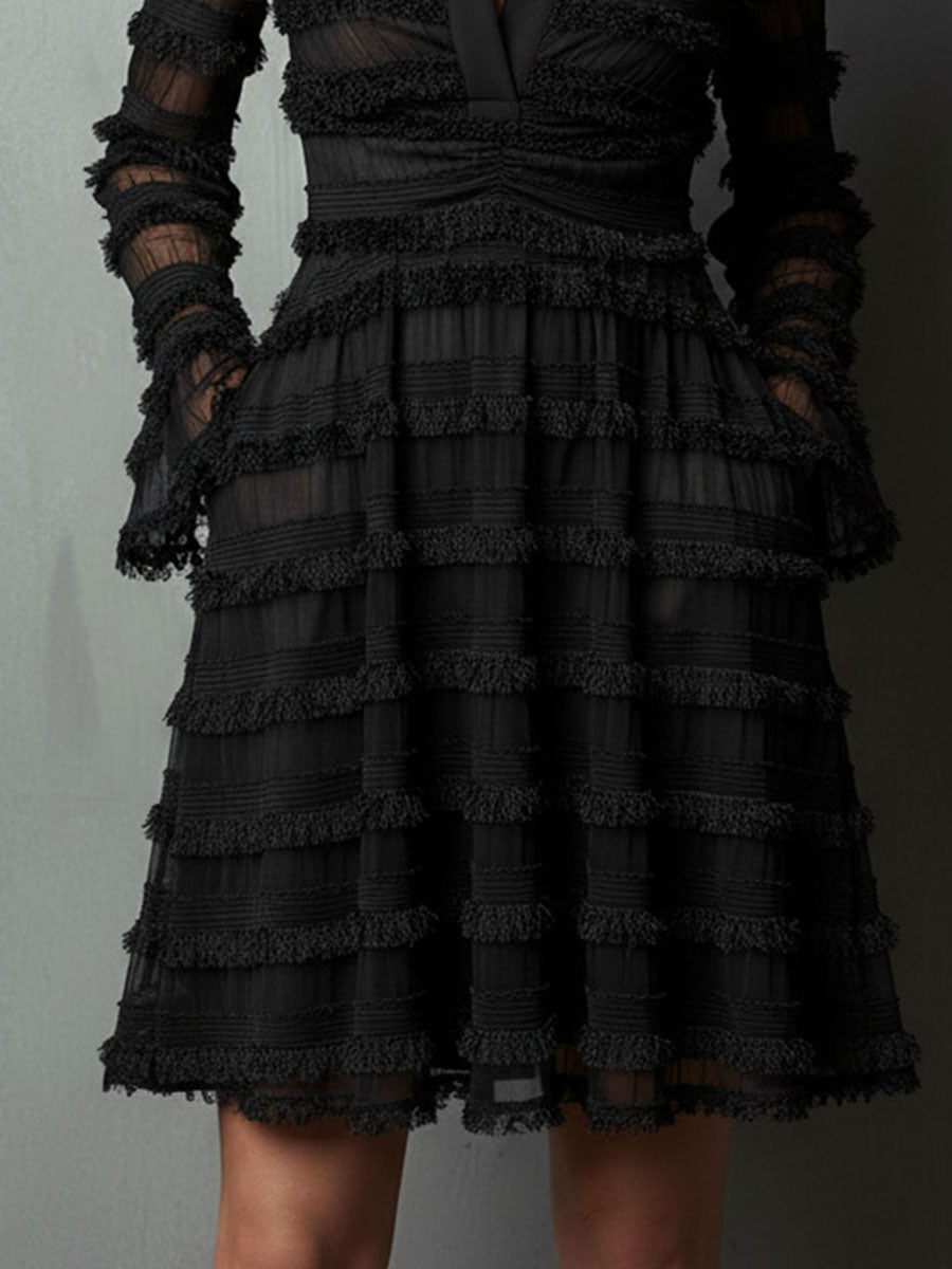 Rosalie | Robe Mini Élégante à Décolleté en V Profond