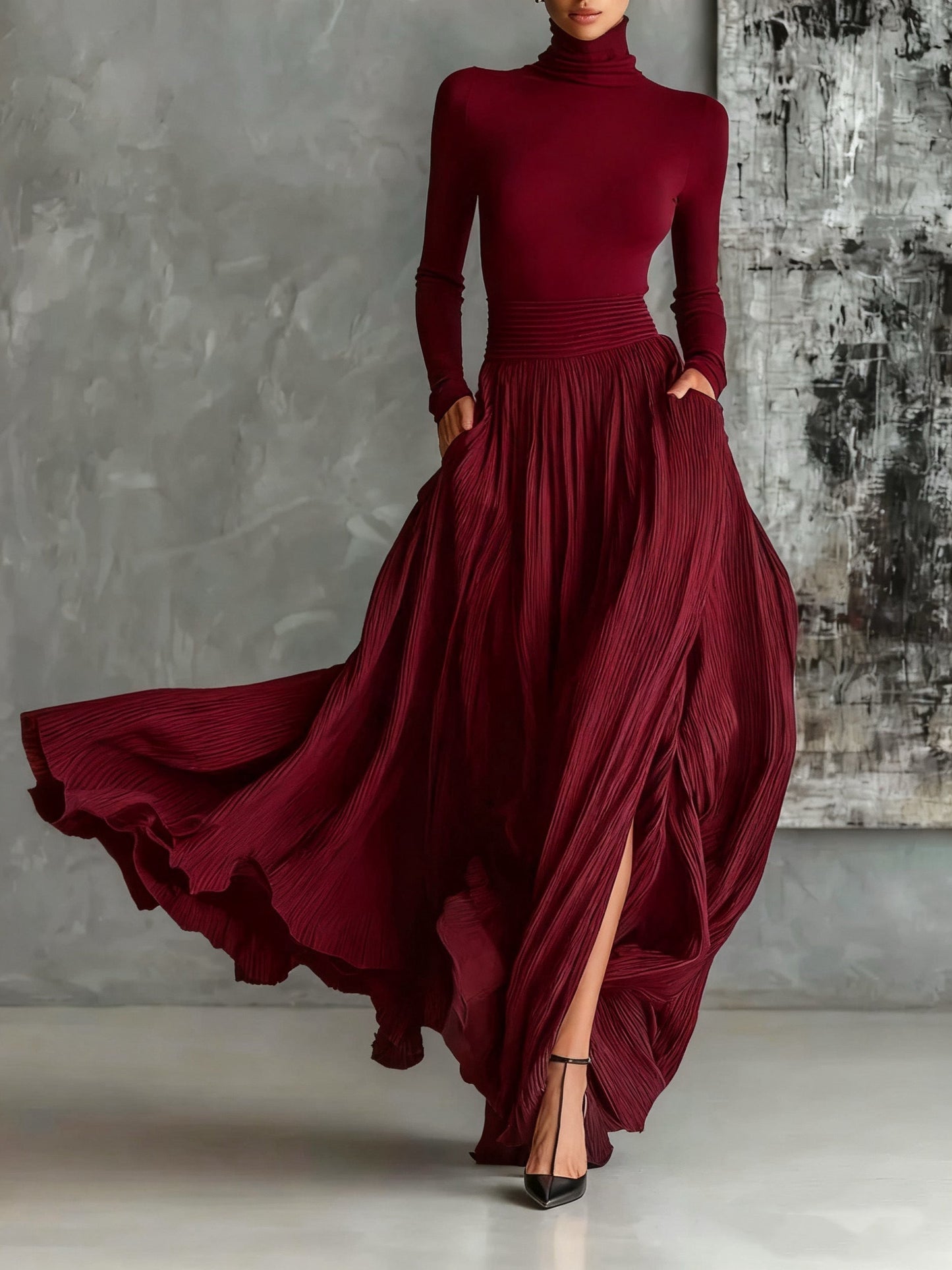 Eva | Tenue Élégante Avec Jupe Plissée